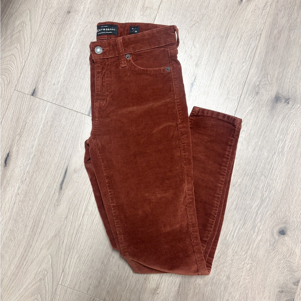 Lucky Brand Women’s Slim corduroy Rust Pants